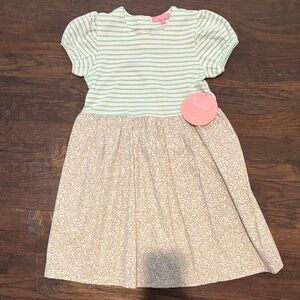 Bisby Rosie girls dress in green daisies NWT sz 7